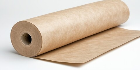 Fototapeta premium Roll of Brown Kraft Paper for Wrapping and Packaging