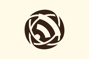 Wifi network  icon  simple logo modern design template