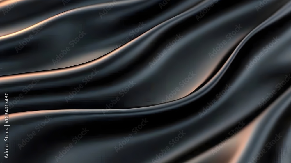 Poster futuristic liquid crystal fluid texture - smooth metallic patterns with soft highlights and 3d trans