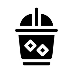 Iced Coffee glyph icon