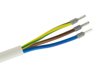 Close Up of Electrical Wires with Terminals