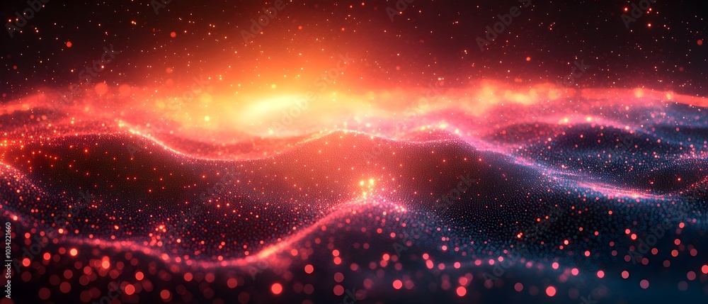 Poster mesmerizing digital background with abstract geometric forms dynamic spectral displays pulsing audio