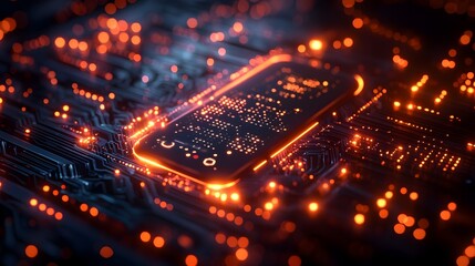 Glowing digital backdrop highlighting the future of AI powered automation intelligent algorithms data driven decision making and interconnected smart systems that drive progress and innovation