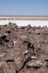 volcanic landscape in desert