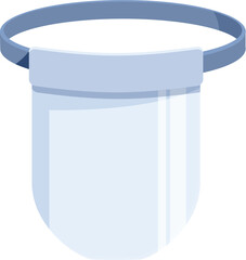 Medical face shield protecting from virus and bacteria, safety breathing mask