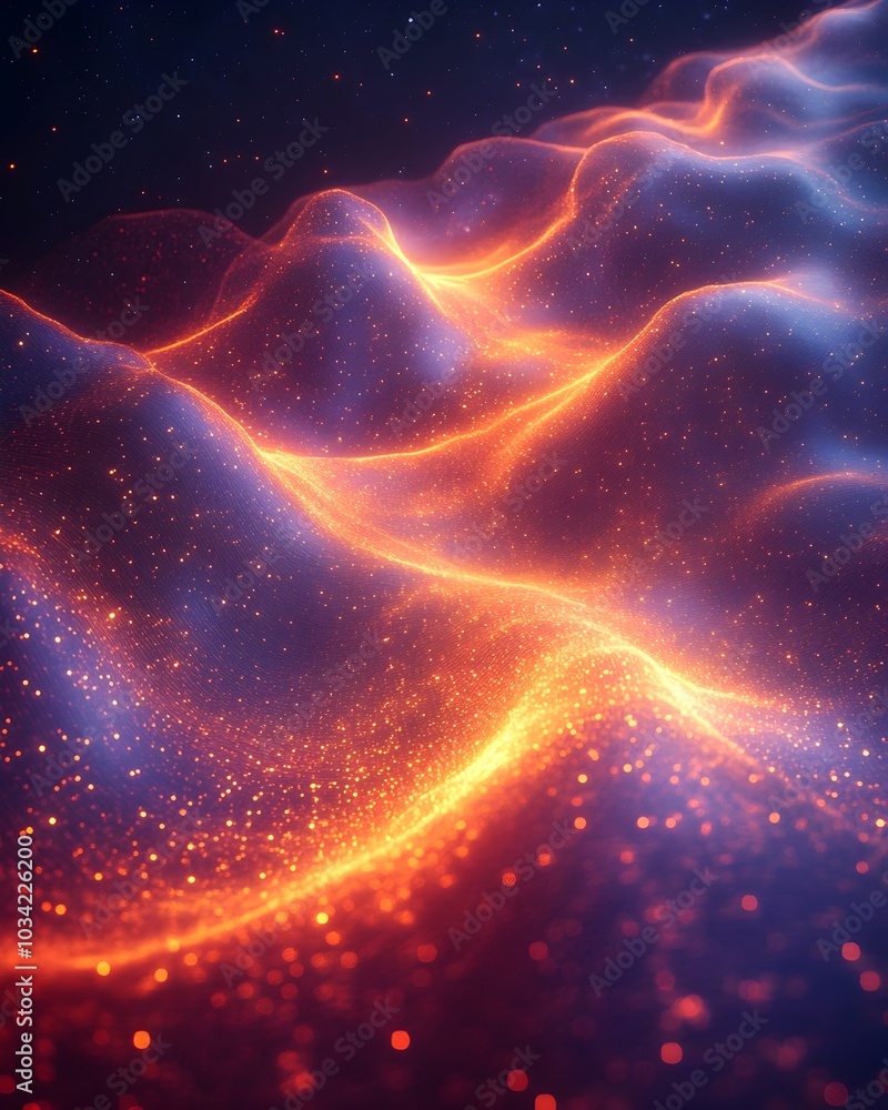Poster vibrant textured digital backdrop featuring algorithmic data streams neural networks and visual repr