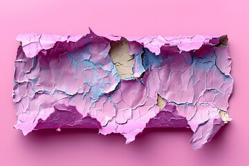 Abstract Cracked Paint Pattern on Pink Background for Artistic Design