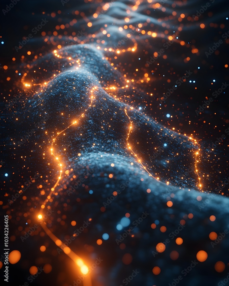 Aufkleber futuristic digital backdrop showcasing the dynamic and translucent nature of technological networks 