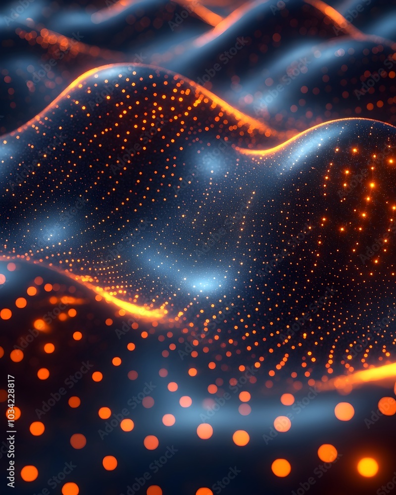 Poster futuristic digital backdrop ideal for showcasing technological networks data transmission and encryp