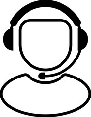 icon of customer service 24h and support service using headphone