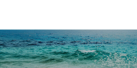 Obraz premium Ocean Water Seascape, Wet Sea Lanscape Horizon View, Isolated Transparent PNG