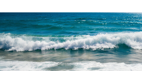 Ocean Water Seascape, Waves, Splash, Wet Sea Lanscape Horizon View, Isolated Transparent PNG