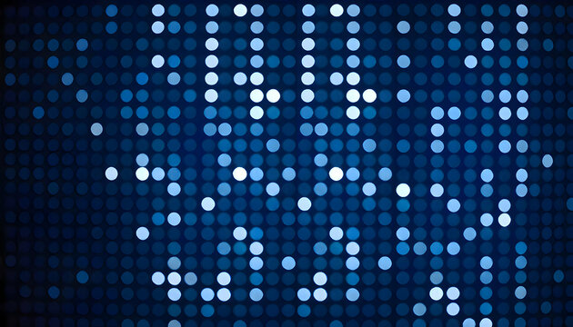 A Dark Blue Abstract Background With Glowing White Dots