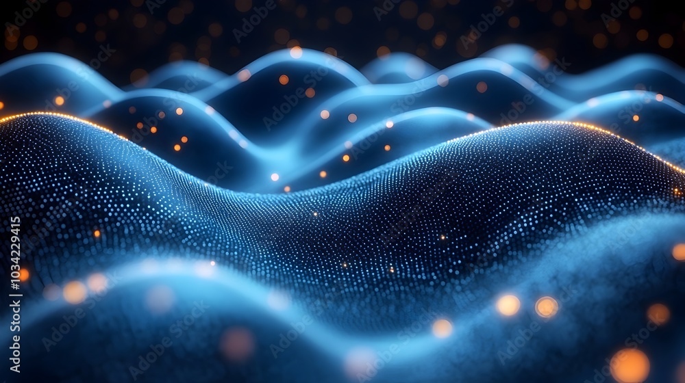 Poster futuristic digital backdrop ideal for showcasing technological networks data transmission and encryp