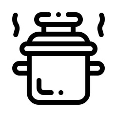 Saucepan line icon