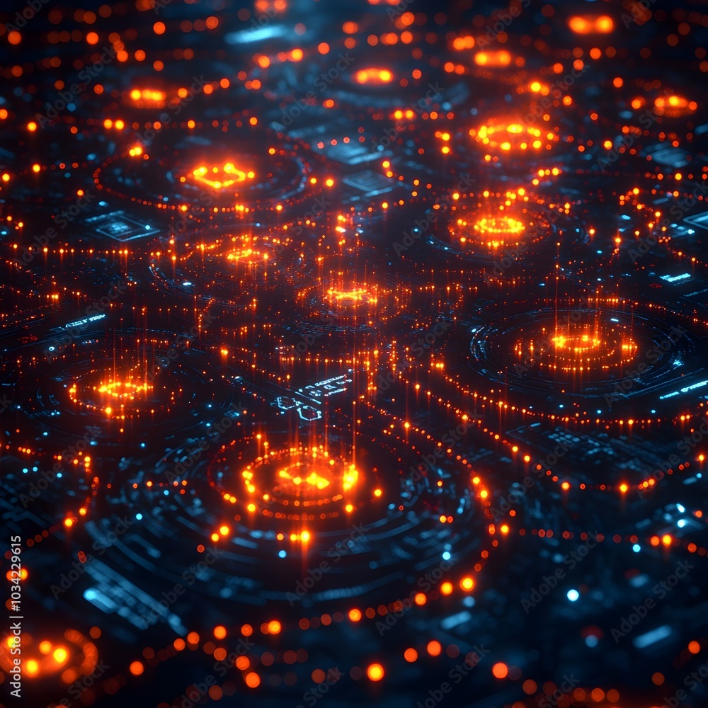 Poster futuristic digital backdrop ideal for technological networks data transmission and encryption digita