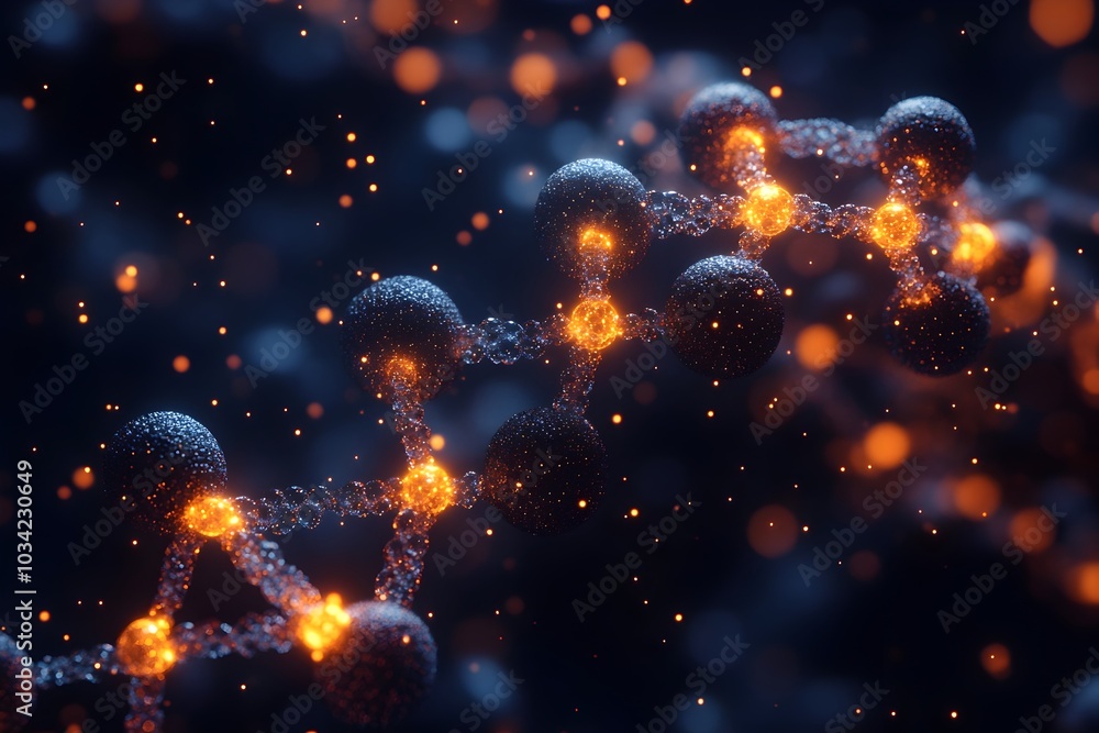 Poster luminescent molecular models and 3d protein visualizations for cutting edge scientific reality exper