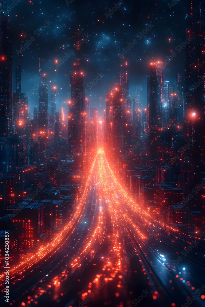 Poster visually striking digital background ideal for showcasing technological disruption glitch inspired v