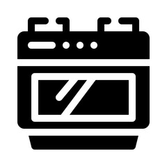Oven glyph icon