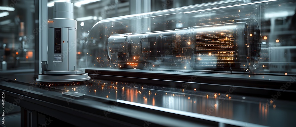 Poster sleek and futuristic digital environment showcasing cutting edge scientific instrumentation data pro
