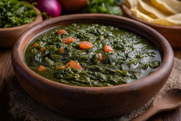 Morogo Stew with Tomatoes &ndash; Traditional Wild Leafy Greens Dish from Lesotho