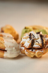 pasticcini italiani in dettaglio, close-up dolci
