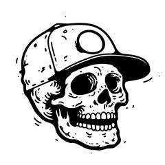 Skull Character Vector Logo Illustration