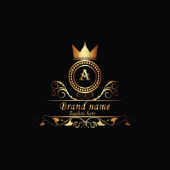 creative  new latter m logo design  and latter  initial logo. m monogram latter logo , golden  new m logo design with black color ,new template design