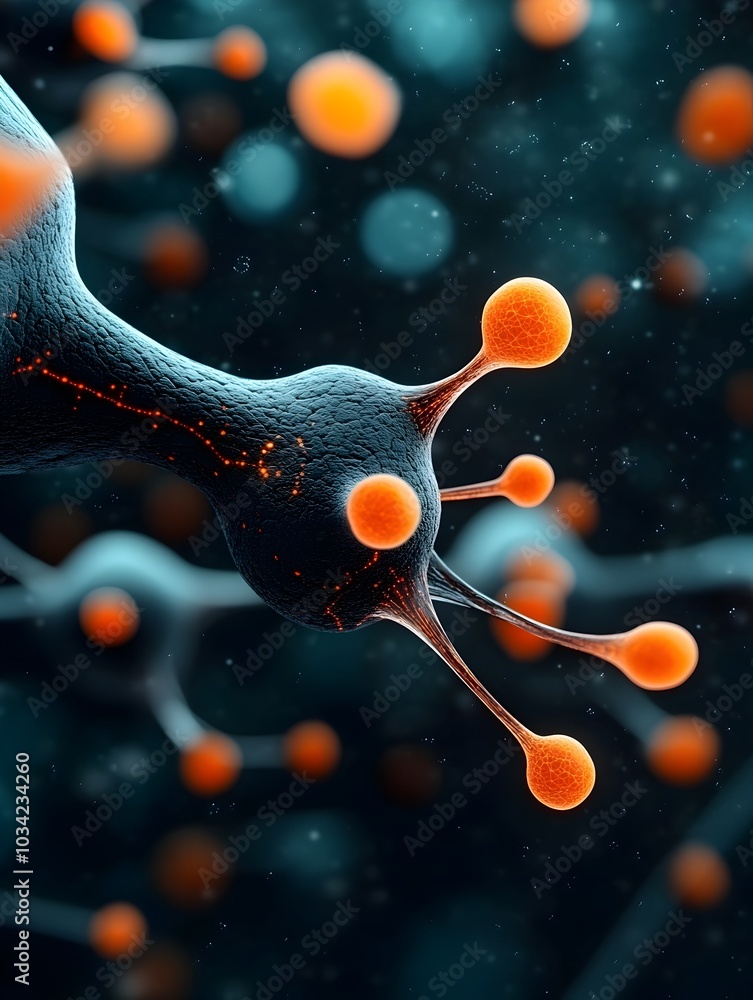 Poster cutting edge digital realm with interconnected neural pathways and optimized data exchange infrastru