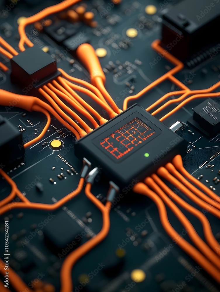 Poster futuristic digital realm featuring interconnected neural pathways cutting edge encryption technologi