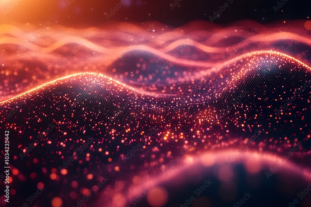 Poster futuristic digital space highlighting the future of technological innovation quantum computing crypt