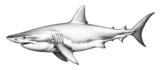 Obraz premium PNG Shark drawing animal sketch.