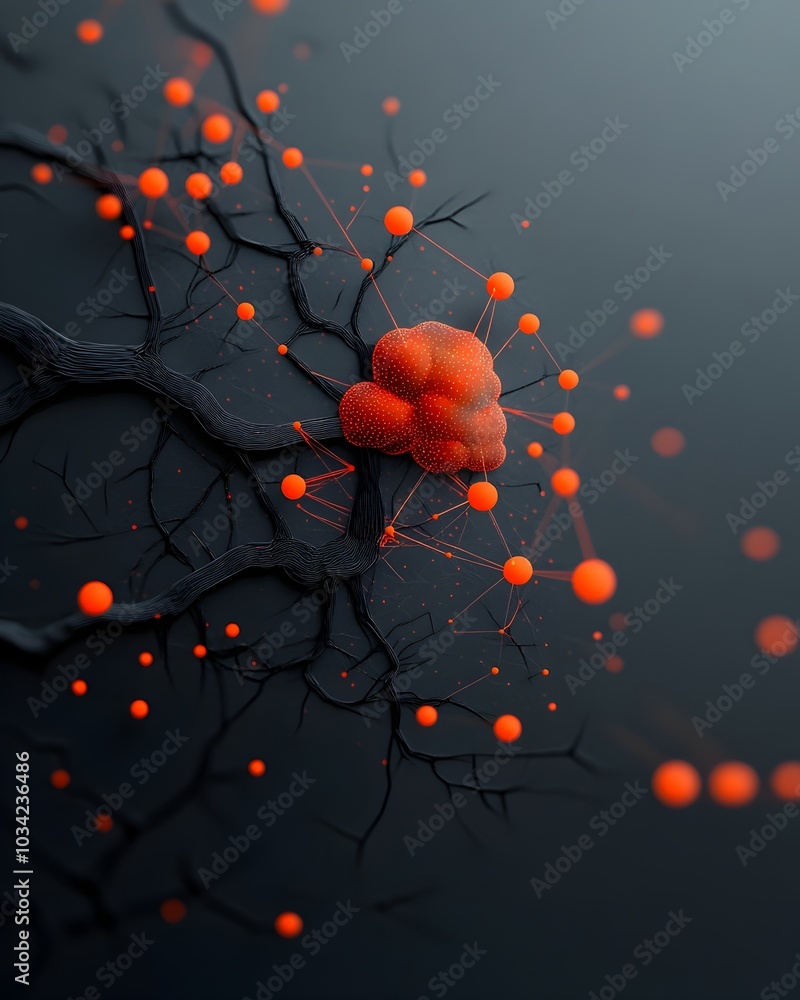 Poster captivating digital oasis mesmerizing visualization of interconnected neural pathways within a futur