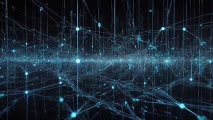Obraz premium A graphical representation of a neural network illustrates complex interconnections, showcasing the layers and nodes that simulate brain-like processing