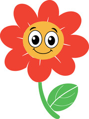 Fototapeta premium Plant of flower cartoon vector art design