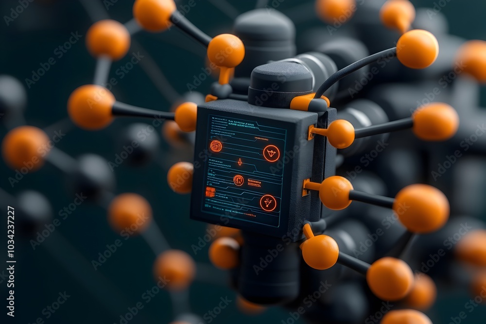 Poster captivating interconnected digital dimension with advanced cryptographic protocols and mesmerizing s
