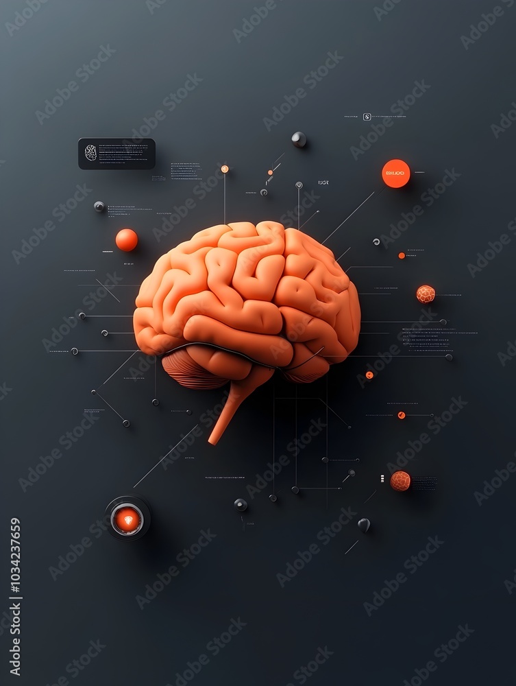 Poster visionary digital utopia featuring adaptive neural architectures efficient data communication system