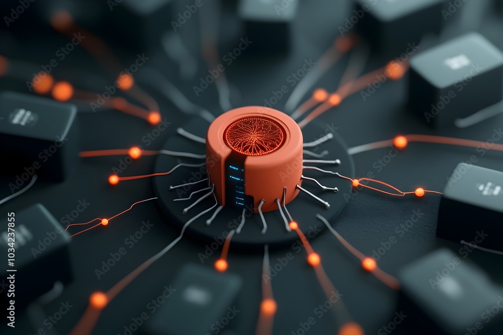 Poster captivating digital landscape showcasing intricate fractal inspired neural pathways sophisticated cr