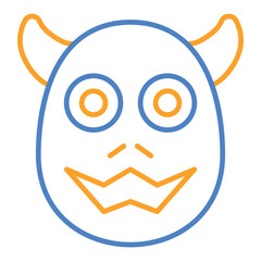 Fototapeta premium Monster Face Icon