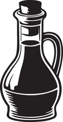 Oil jar icon silhouette design vector art illustration