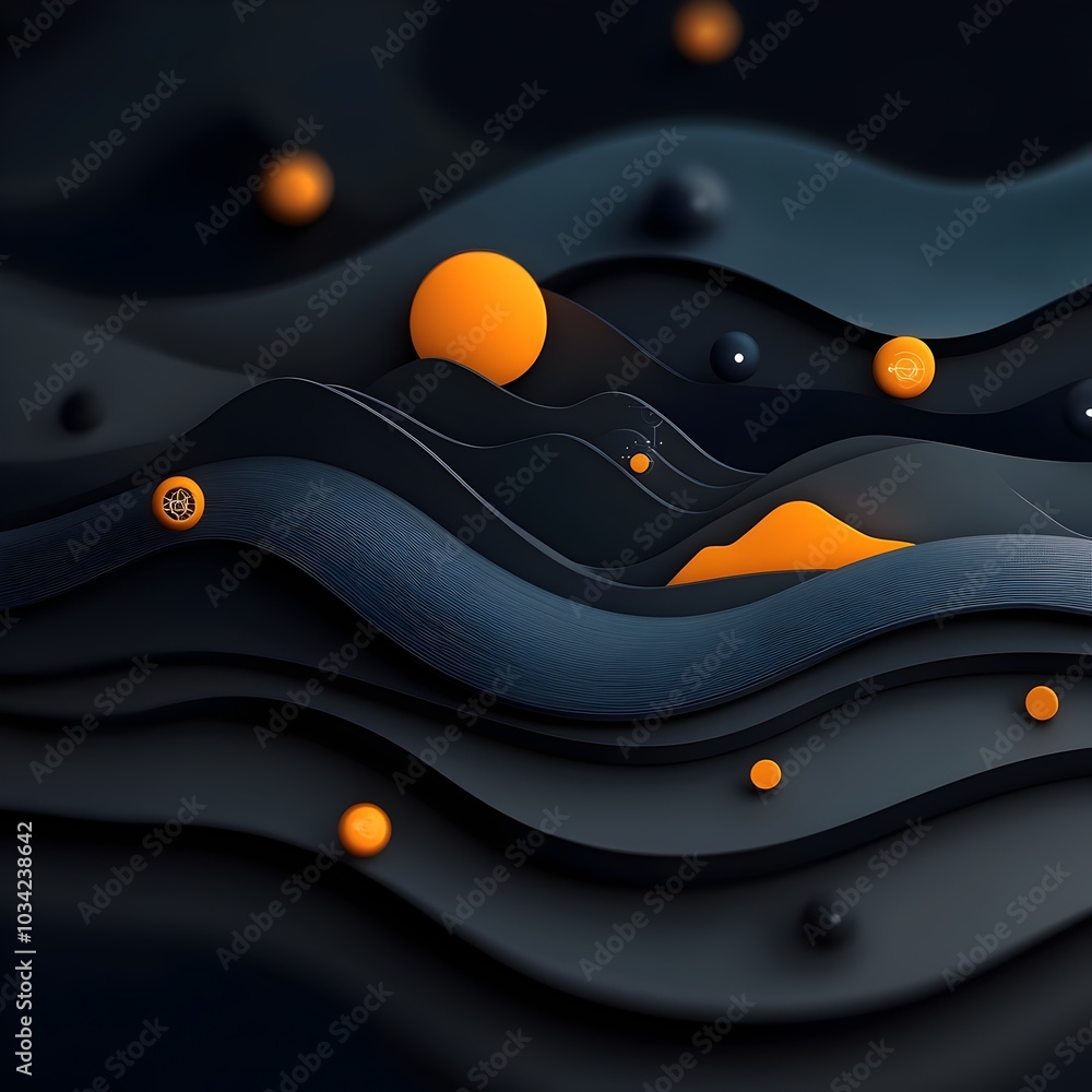 Poster futuristic digital oasis with streamlined data exchange infrastructure and sophisticated cryptograph