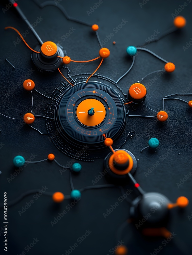 Poster futuristic digital utopia with intricate neural network webs sophisticated cryptographic algorithms 