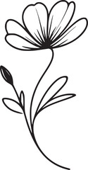 his is an illustration of flowers in a simple and modern line art style.
