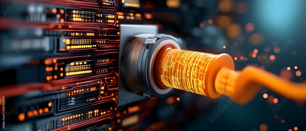 Poster streamlined digital utopia futuristic neural networks complex cryptographic algorithms and vast digi