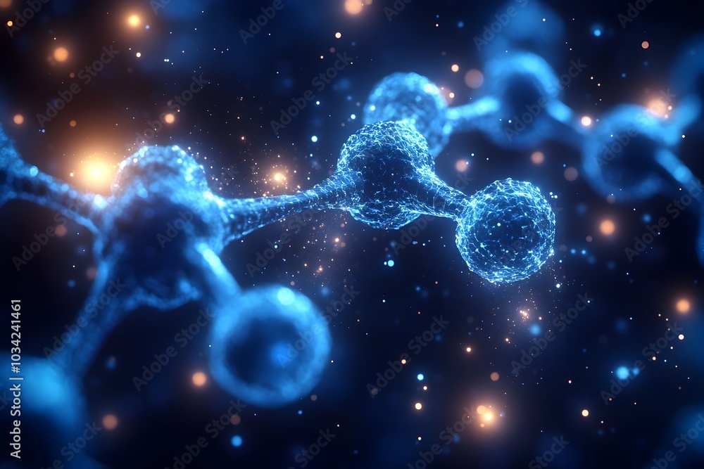 Poster luminescent molecular models simulated particle collisions and virtual reality experimental setups s