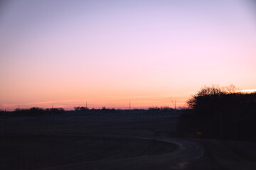 Sunset in the countryside