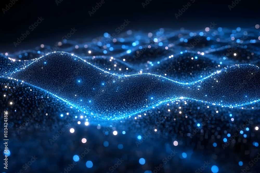 Poster vibrant digital space highlighting the future of technological innovation quantum computing cryptogr
