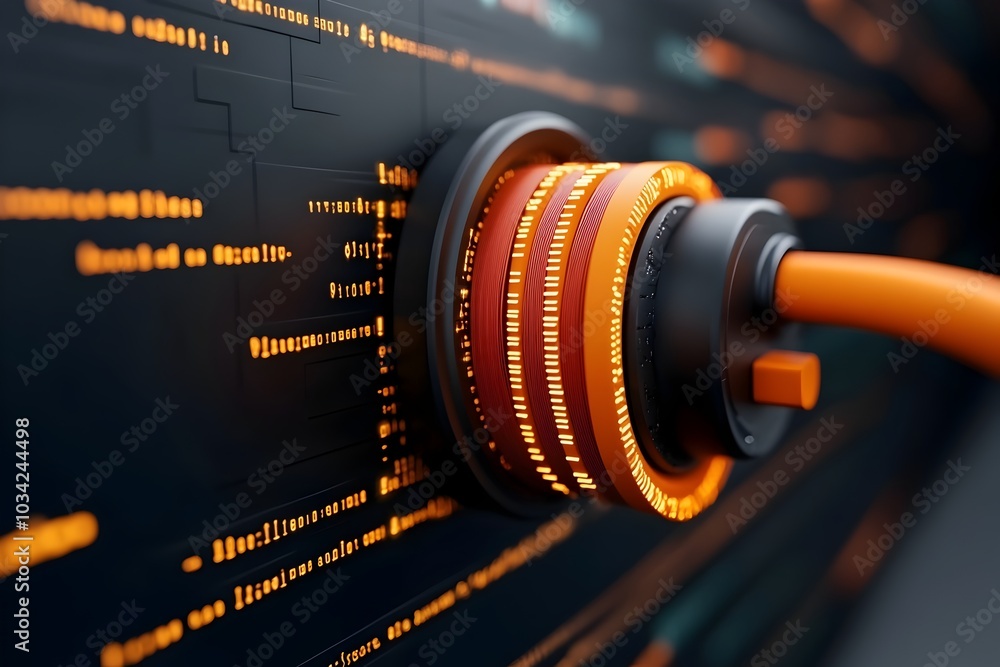Poster technologically advanced digital dimension with interconnected neural pathways high speed data trans