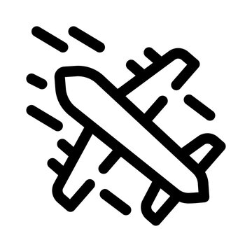 recommend clip art: Airplane Flying line icon