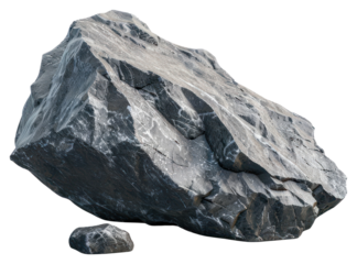 PNG 3d render of rock anthracite mineral coal.